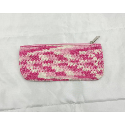 AS2005 - Dompet Rajut Small Pink White