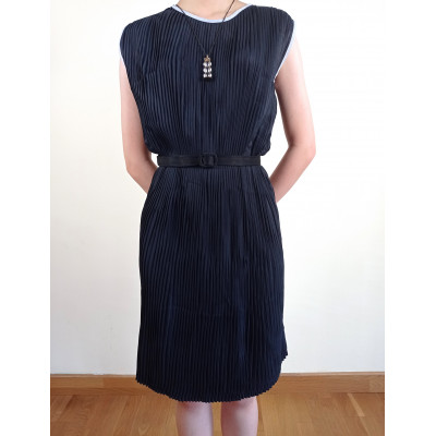 AS2042 - Dress Harve Nicky Line Navy (Ukuran M & L)