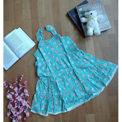 AS2051 - Baju Anak Dress Tanpa Lengan Es Krim (Ukuran L)