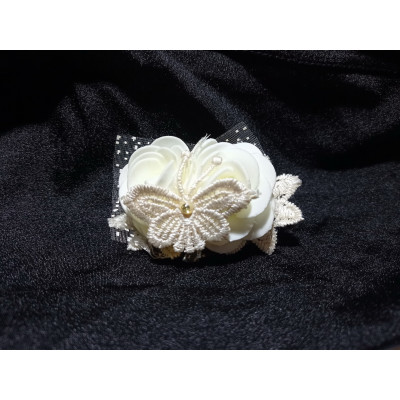 AS2078 - Pita Jepit 2 Bunga White