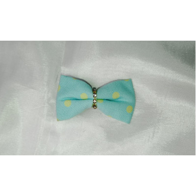 AS2080 - Pita Jepit Polkadot Big Biru Muda (1 bungkus = 3 pcs)