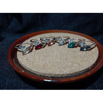 AS2097 - Cincin Rose Gold Daun 3 Bulat