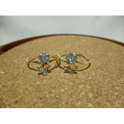 AS2110 - Cincin Rose Gold Flower Mini Diamond