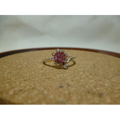 AS2122 - Cincin Rose Gold Pink Flower