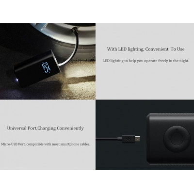 PJ2025 - XIAOMI MIJIA POMPA ANGIN SMART PUMP DIGITAL PORTABLE HITAM