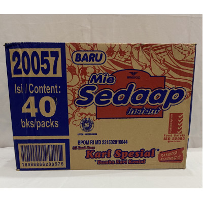 OR2010 - Mie Instan Sedap Kari Spesial (1 kotak = 40 bungkus) 