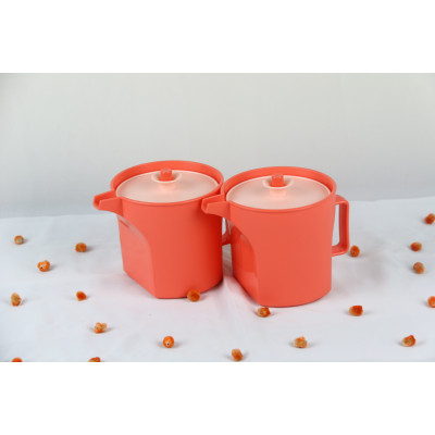 TP2044 - Tupperware Gelas Minum Tutup Peach Muda