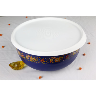 TP2057 - Tupperware Bulat Flower Biru Tua 