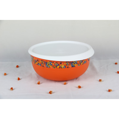 TP2058 - Tupperware  Bulat Flower Jingga 