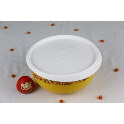 TP2059 - Tupperware  Bulat Flower Kuning 