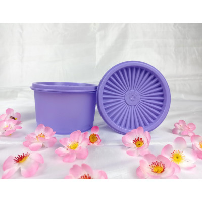 TP2111 - Tupperwere Bulat Ungu Berkera Mini Small 